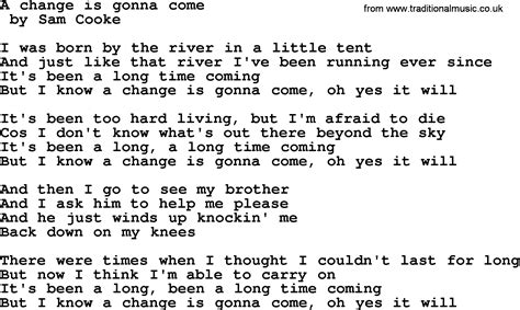 a change is gonna come lyrics|change is a coming song.